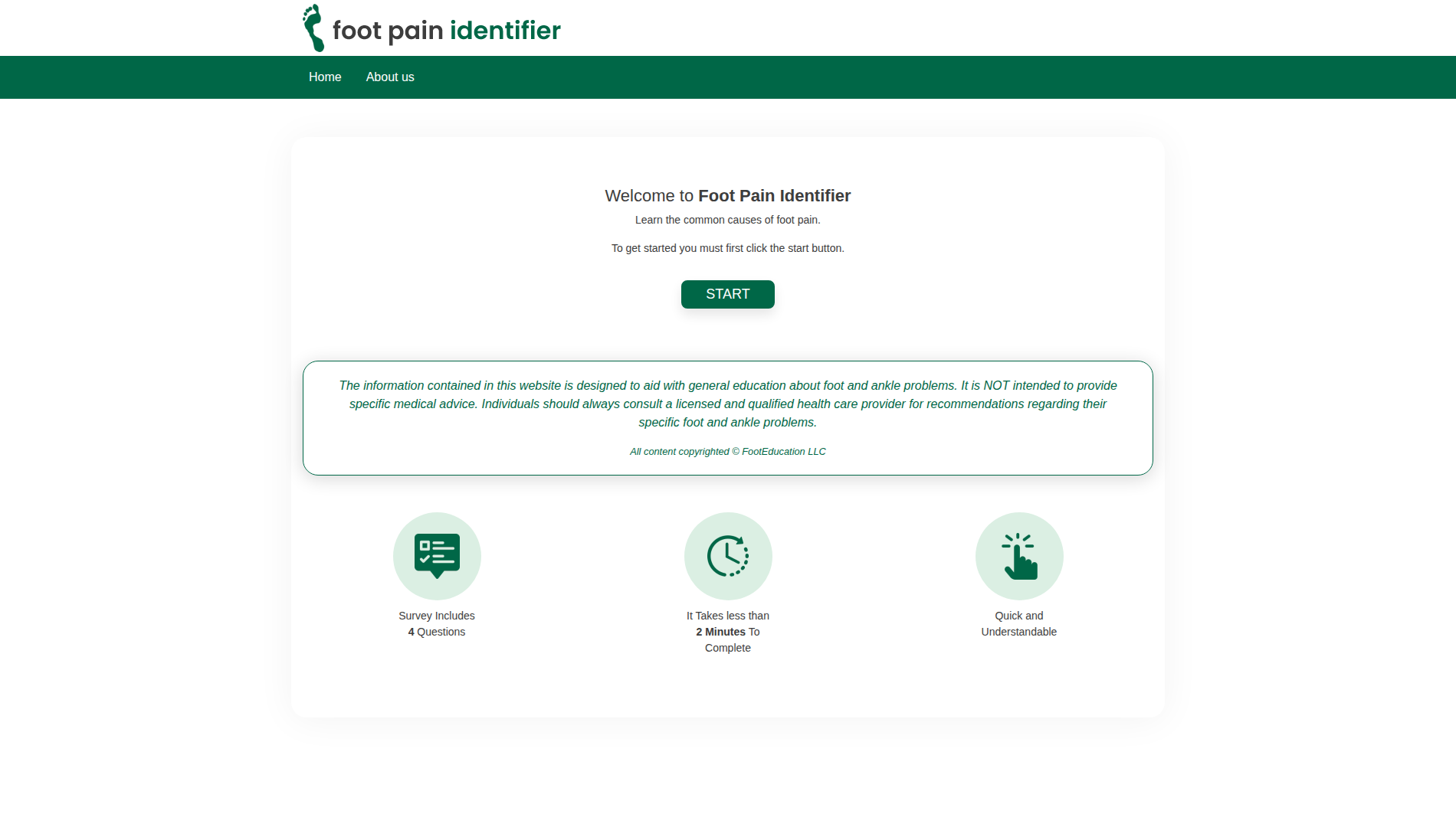 Foot Pain Identifier screenshot