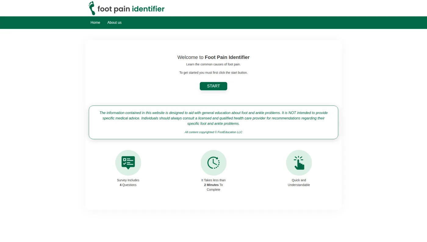 Foot Pain Identifier screenshot
